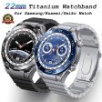 Huawei Watch GT4   Xiaomi Mi Watch   Samsung Titanium Alloy Watch Strap 22mm - Black Supply