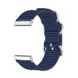 Fitbit Sense   Versa 3 nylon watch band - Dark Blue Online now