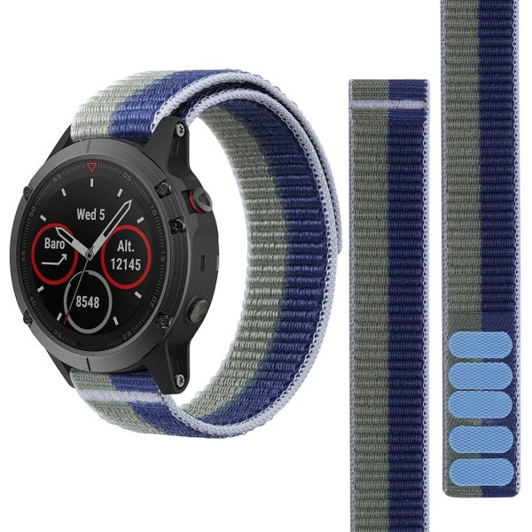 Nylon loop strap for Garmin   Amazfit and Coros watch - Green   Blue Fashion