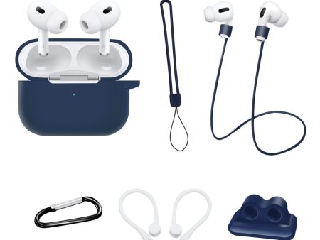 AirPods Pro 2 silicone cover with accessories kit - Dark Blue Online Hot Sale