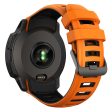 Garmin Instinct 2X Silicone Watch Strap Replacement Wrist Band - Orange+Black Online