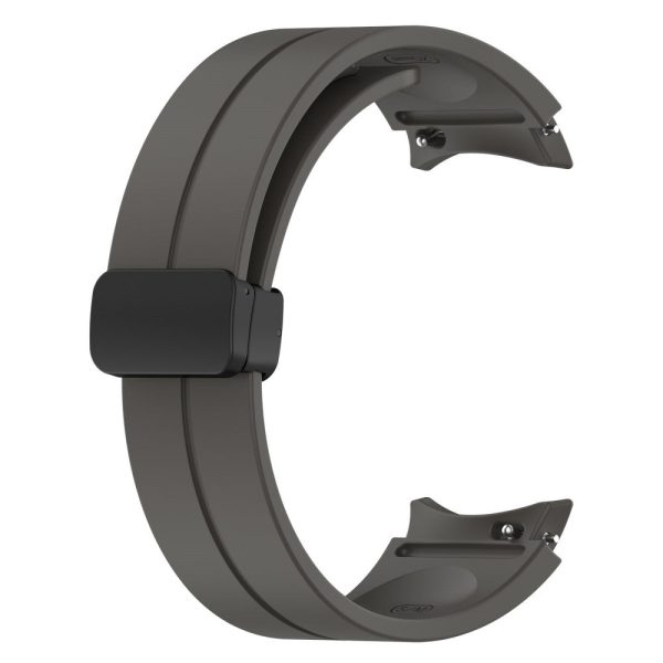 Samsung Galaxy Watch7 40mm Replacement Band Magnetic Folding Black Buckle Silicone Strap - Dark Grey Online now