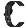 KALEBOL Huawei Watch GT 3 42mm   GT 3 Pro 43mm Silicone Watch Band 20mm Groove Design Strap - Black Online now