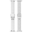 Apple Watch Series 41mm - 40mm - 38mm Titanium Alloy Band Rice Spike Texture Wrist Strap - Silver For Discount