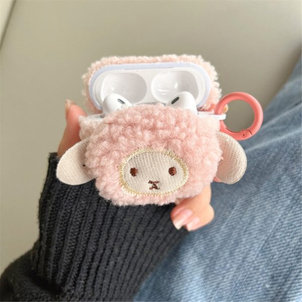 AirPods Pro cute sheep style case with buckle - Pink Online now