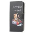 Wonderland Xiaomi Redmi Note 8 Pro flip case - Brown Bear and Warning Words Online now