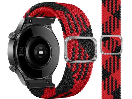 20mm Samsung Galaxy Watch Active 2 - 40mm   Watch (42mm) braid pattern watch strap - Red   Black Online now