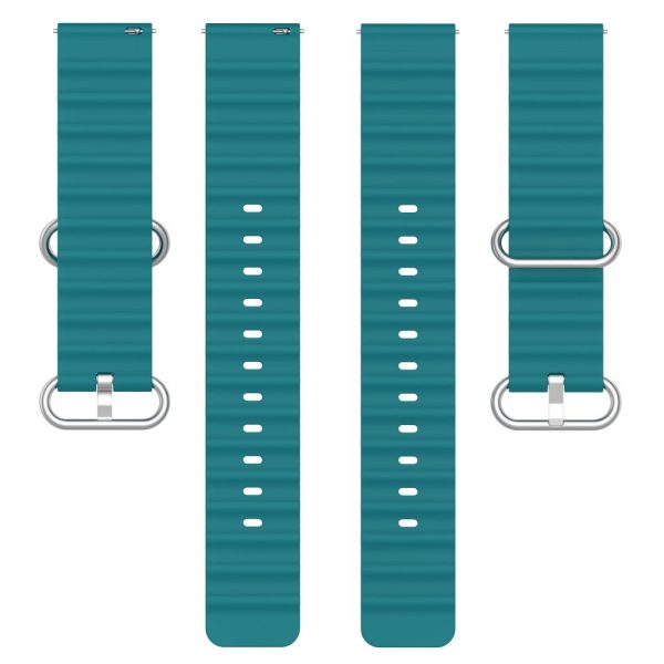 20mm Universal wave design silicone watch strap - Green Supply