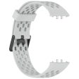 Samsung Galaxy Fit3 Strap Replacement Silicone Breathable Watch Bracelet - Light Grey Online now