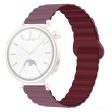 Garmin Forerunner 265S   255S   Venu 2S Silicone Watch Band 18mm Magnetic Wrist Strap - Smoke Purple   Wine Red Hot on Sale