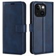 Wallet-style leather case for iPhone 15 Plus - Blue Online