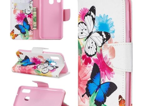 Wonderland Samsung Galaxy A20e flip case - Vivid Butterflies For Cheap