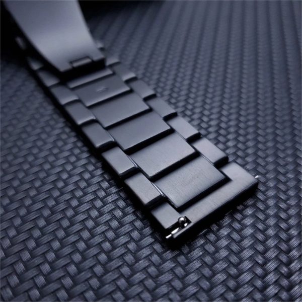 22mm Universal titanium alloy + stainless steel watch strap - Black Online