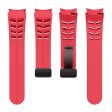 Samsung Galaxy Watch 20mm Watch Band Stylish Silicone Strap with Magnetic Folding Buckle - Red Online