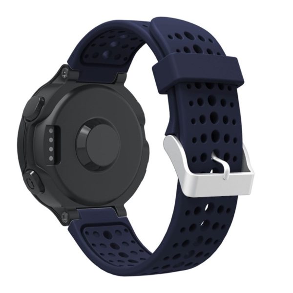 Garmin Forerunner 220   230   235   620   630 round holes silicone watch band - Dark Blue Sale