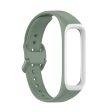 Samsung Galaxy Fit 2 bi-color silicone watch band - Green   White on Sale