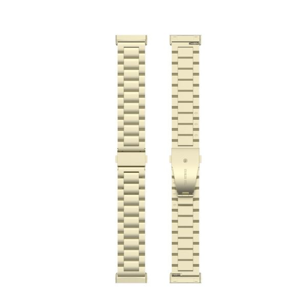 Fitbit Sense 2   Versa 4 three bead stainless steel watch strap - Gold Supply