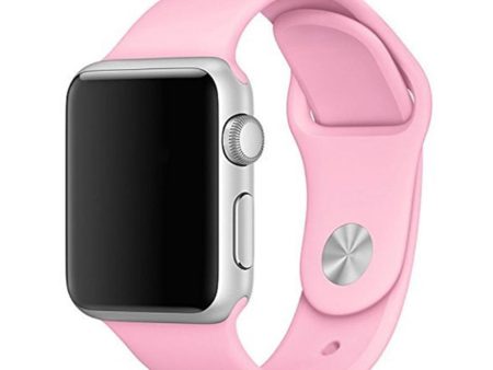 Apple Watch Series 4 44mm soft silicone watch band - Dark Pink on Sale