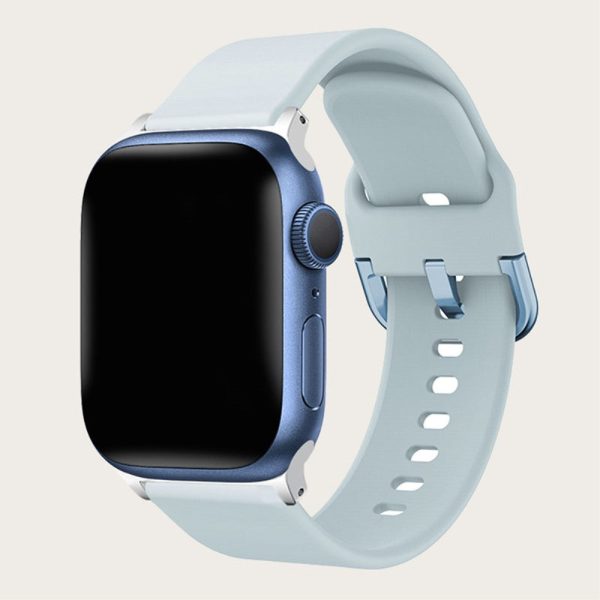 Apple Watch (41mm) simple silicone watch strap - Baby Blue Cheap