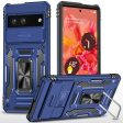 Armor Series Google Pixel 9 Case Bump Resistant and Flexible Kickstand Phone Cover with Slide Lens Shield - Navy Blue Fashion