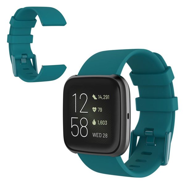 Fitbit Versa 2   Versa Lite silicone watch band - Dark Green   Size: L Supply