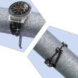 22mm Universal glitter décor metal strap - Black   Black Rhinestone For Cheap