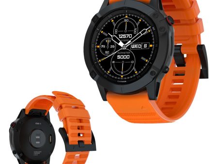 Garmin Fenix 6   Fenix 5 Plus   Fenix 5   Forerunner 935   Quatix 5   Quatix 5 Sapphire   Approach S60   Garmin Instinct silicone watch band - Orange Online Hot Sale