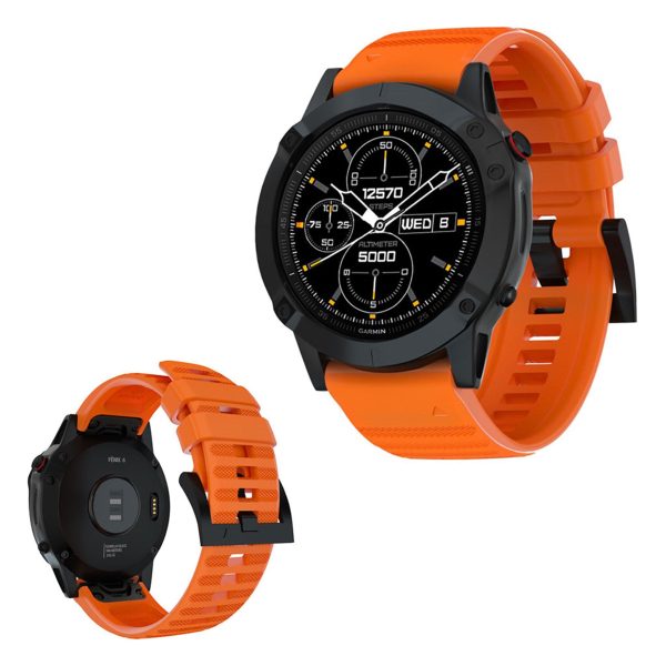 Garmin Fenix 6   Fenix 5 Plus   Fenix 5   Forerunner 935   Quatix 5   Quatix 5 Sapphire   Approach S60   Garmin Instinct silicone watch band - Orange Online Hot Sale