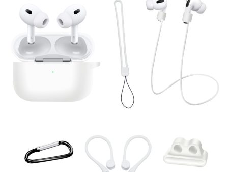 AirPods Pro 2 silicone cover with accessories kit - White For Sale