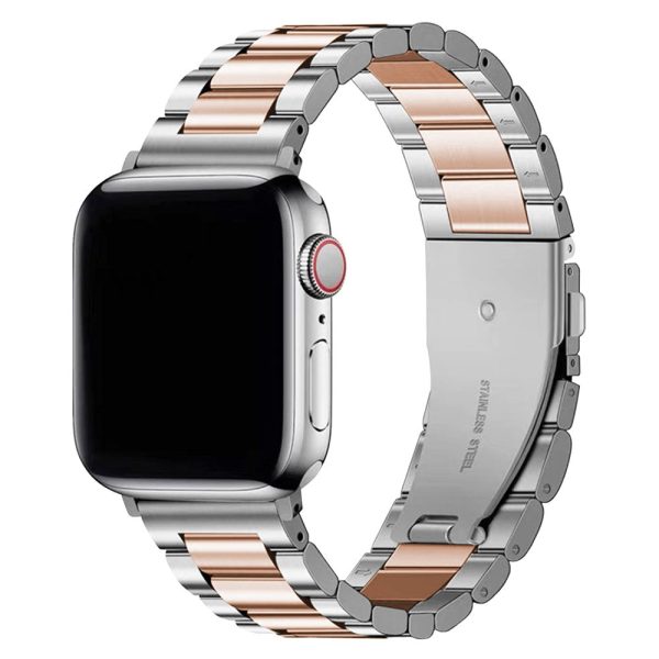 KALEBOL Apple Watch Ultra 2 Ultra 49mm   9 8 7 45mm   6 5 4 SE (2022) SE (2023) SE 44mm   3 2 1 42mm Stainless Steel Watch Strap - Silver+Rose Gold Online Sale