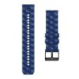 22mm Universal icosahedron style silicone watch strap - Dark Blue   Black on Sale