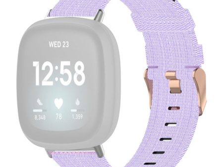 Fitbit Sense 2   Versa 4 nylon watch strap - Light Purple on Sale