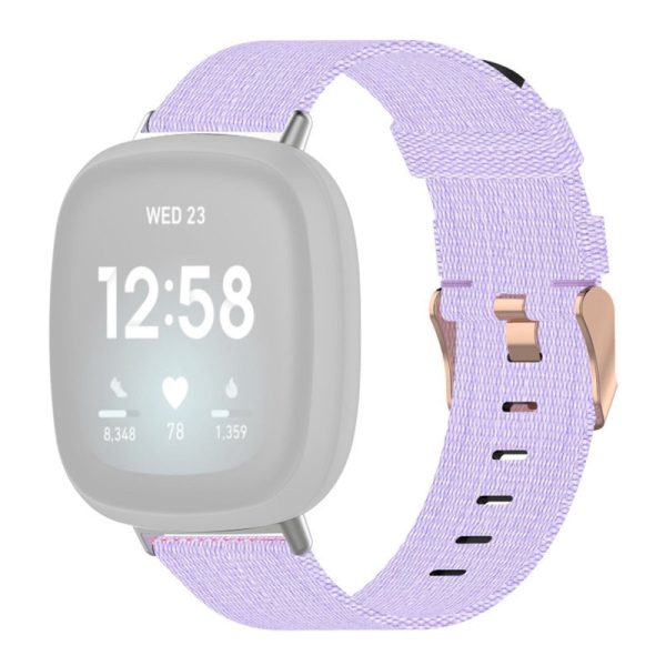 Fitbit Sense 2   Versa 4 nylon watch strap - Light Purple on Sale