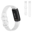 Fitbit Luxe simple silicone watch strap - White   Size: L Cheap