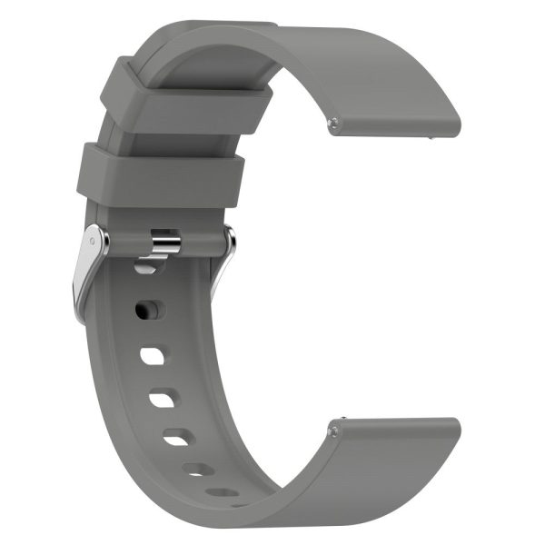 20mm Universal silicone strap with stainless steel buckle - Grey Online