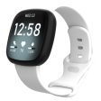 Fitbit Sense 2   Versa 4 silicone watch strap - White Size: L Cheap