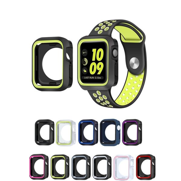 Apple Watch (41mm) dual color TPU cover + watch strap - Black   White Online Hot Sale