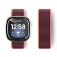 Fitbit Sense   Versa 3 nylon strap - Plum Color Online now