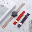 22mm Universal litchi style genuine leather watch strap - Black Buckle   Grey on Sale