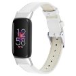 Fitbit Luxe top layer genuine leather watch strap - White Fashion