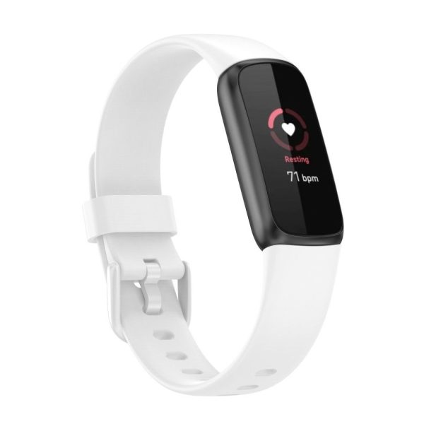 Fitbit Luxe simple silicone watch strap - White   Size: L Cheap