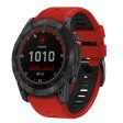 Garmin Fenix 7X Pro   Fenix 7X Dual-Colors Sport Strap Silicone Breathable Wristband - Red+Black on Sale