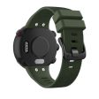 Garmin Forerunner 45S durable black buckle silicone watch band - Army Green Online now