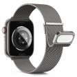 KALEBOL Apple Watch Series 49mm - 45mm - 44mm - 42mm Milanese Magnetic Watch Strap - Grey Online Sale