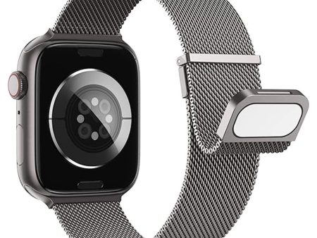 KALEBOL Apple Watch Series 49mm - 45mm - 44mm - 42mm Milanese Magnetic Watch Strap - Grey Online Sale