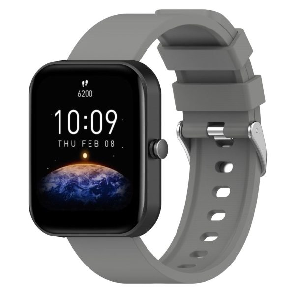 20mm Universal silicone strap with stainless steel buckle - Grey Online