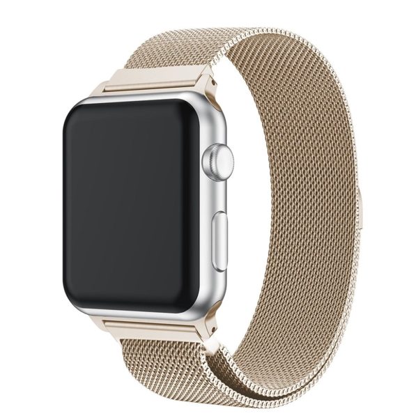 Apple Watch 38mm unique stainless steel watch band - Champagne Silver For Discount