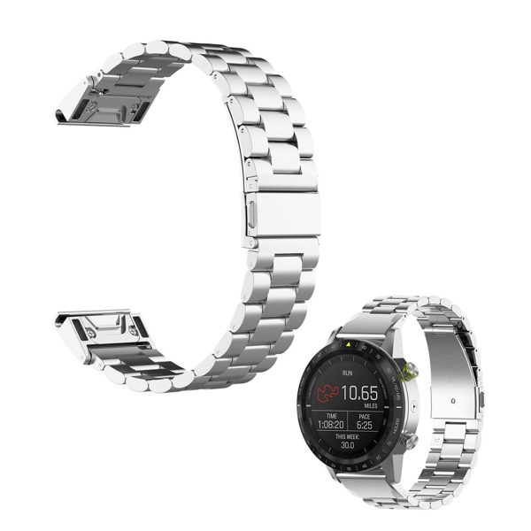 Stainless steel watch band for Garmin watch - Silver For Sale