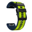 KALEBOL KLB-ZWGJ-001 Garmin Fenix 7   7 Pro Silicone Watch Band QuickFit 22mm Dual Color Strap - Lime+Blue Online now