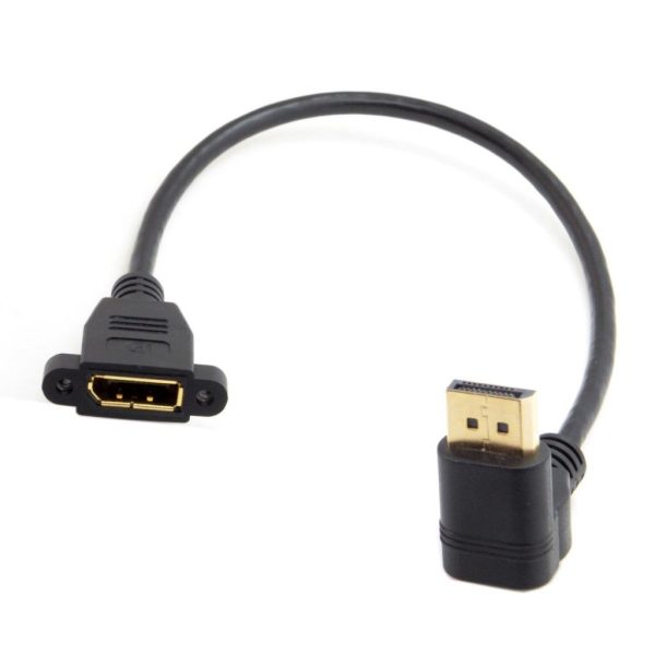 Universal DisplayPort inntak til uttak forlengelses kabel - svart Fashion